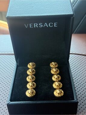 Versace Black Logo Leather Jewelry Box
